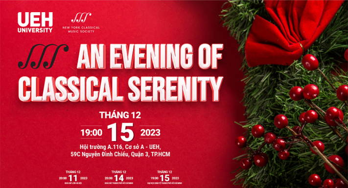Chương trình hòa nhạc quốc tế “An Evening of Classical Serenity” của Hiệp hội Âm nhạc cổ điển New York tại UEH